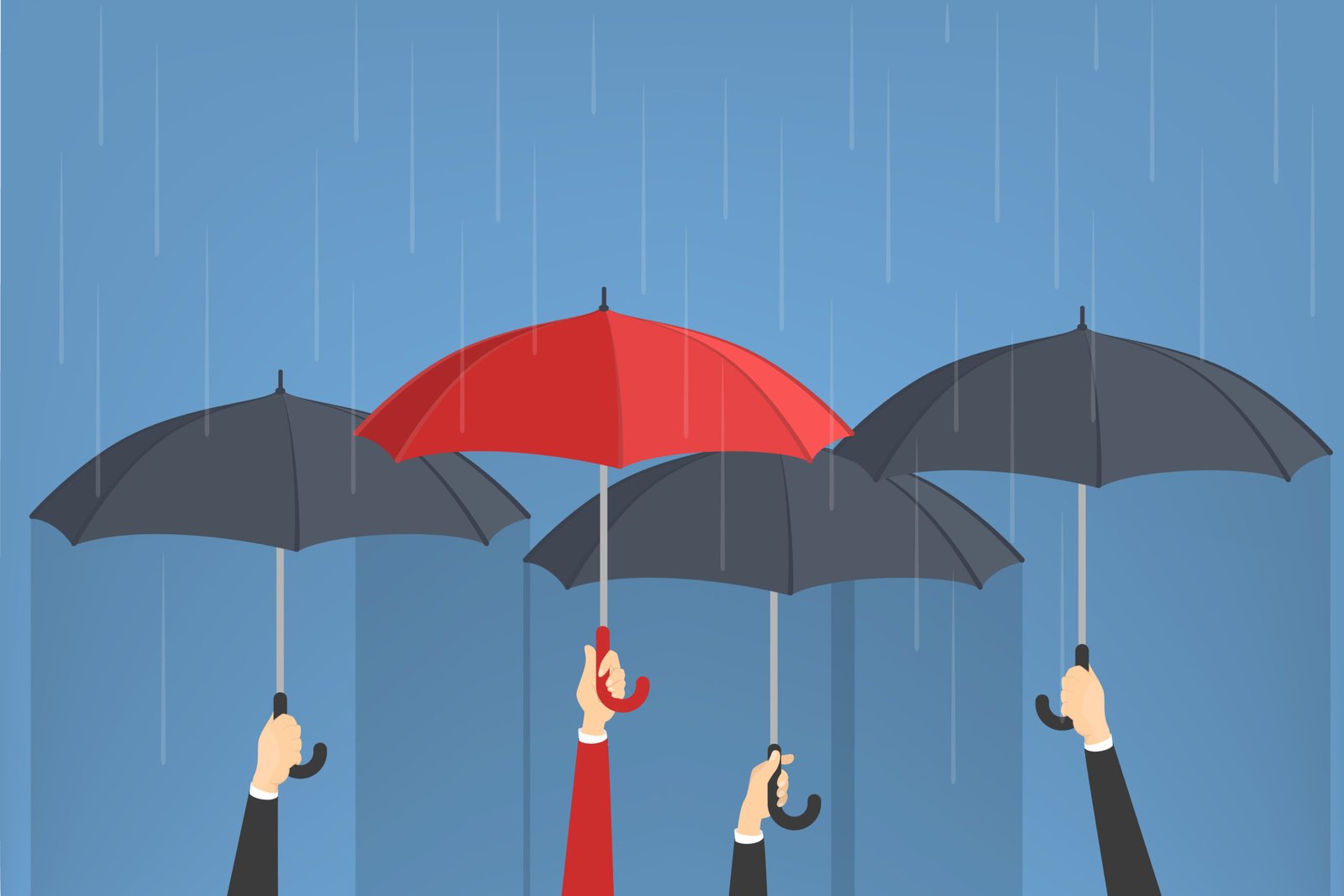 weather the storm or sell umbrellas description