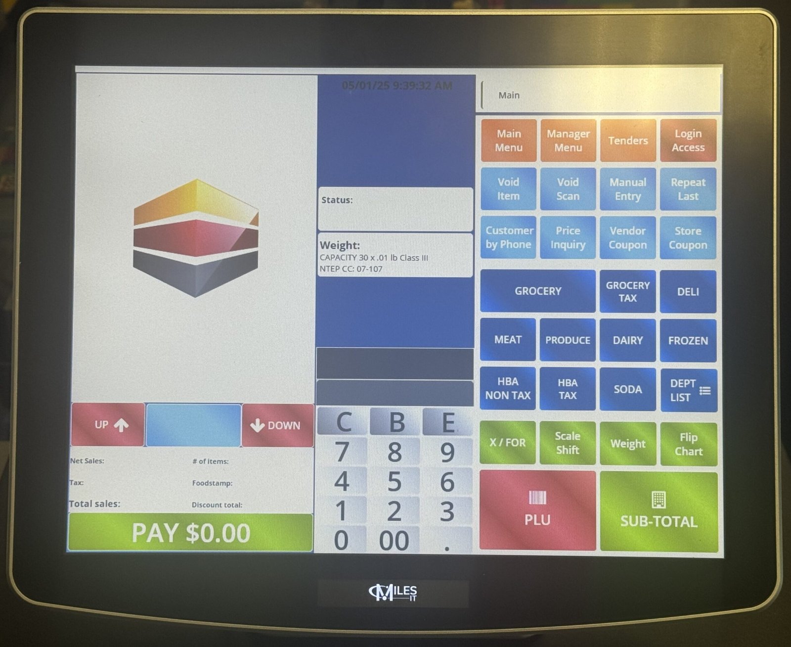 Touchscreen POS terminal