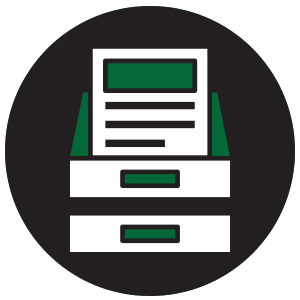 Baskets used to store documents icon